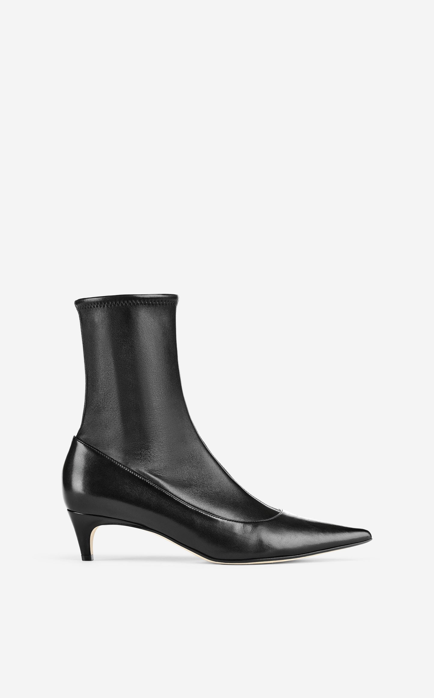Stretch Leather Bootie