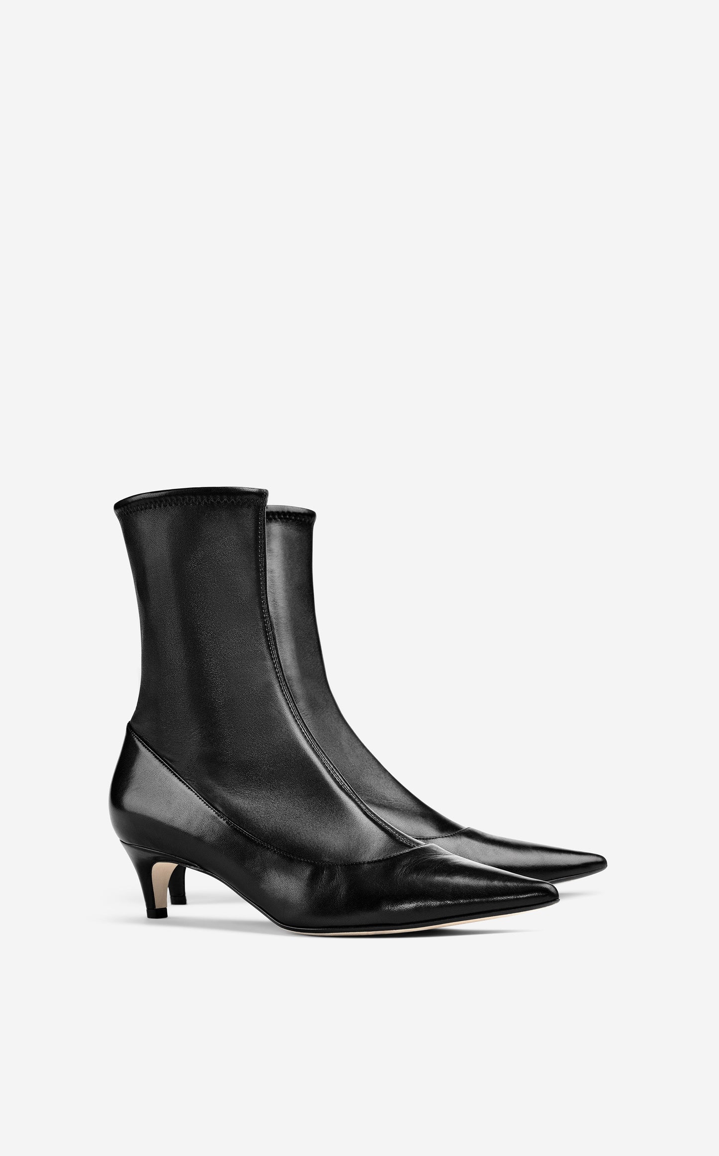 Stretch Leather Bootie