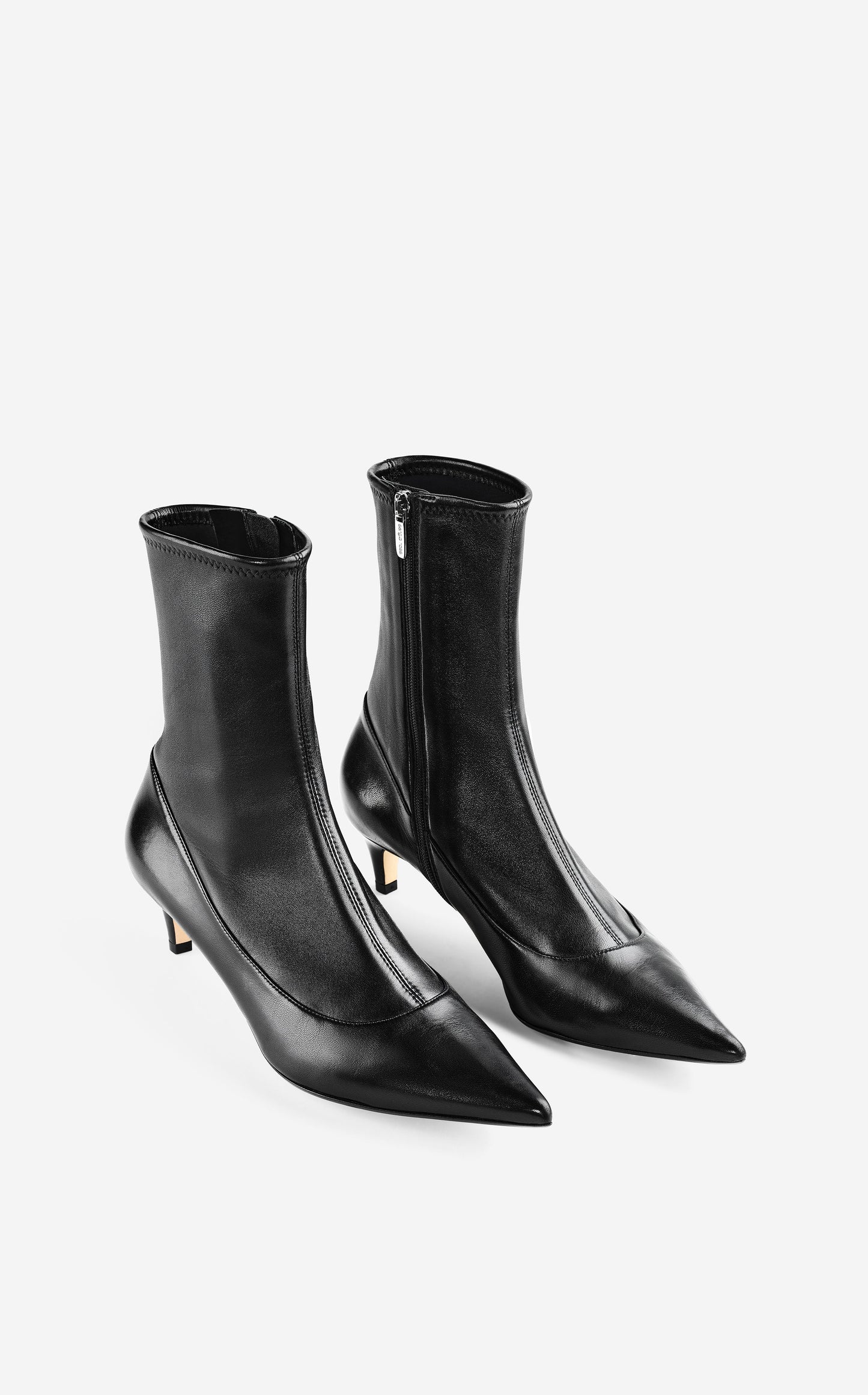 Stretch Leather Bootie