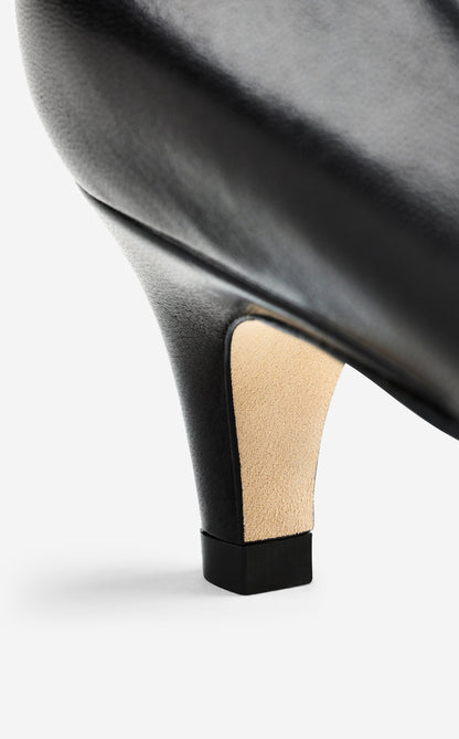 Stretch Leather Bootie