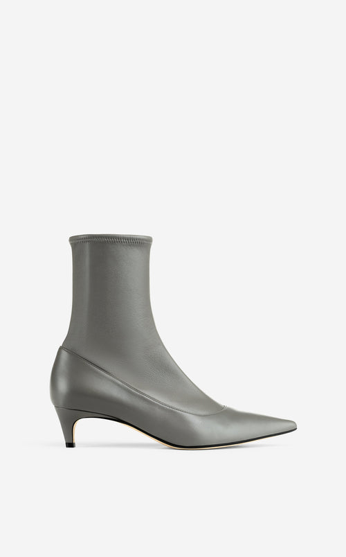 Stretch Leather Bootie