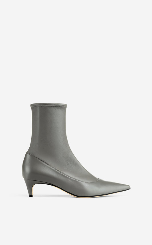 Stretch Leather Bootie
