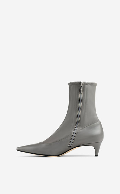 Stretch Leather Bootie