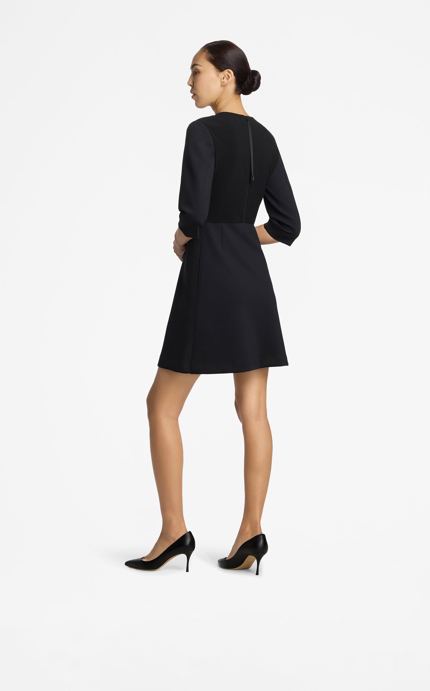 Nylon Double Knit 3/4 Sleeve Dress