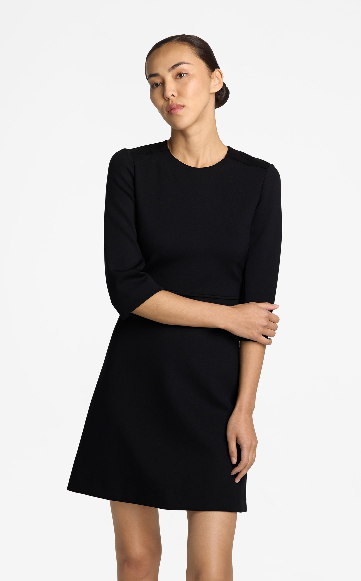 Nylon Double Knit 3/4 Sleeve Dress