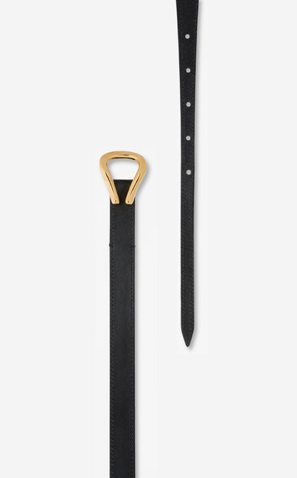 Thin Leather Loop Belt