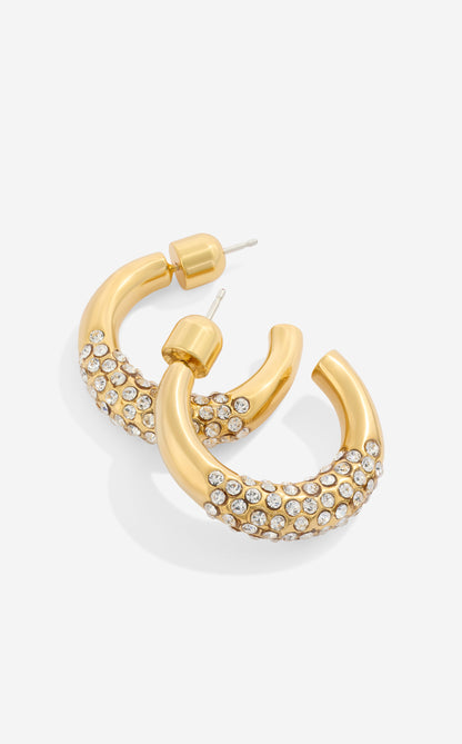 Christina Caruso Pavé Hoop Earrings