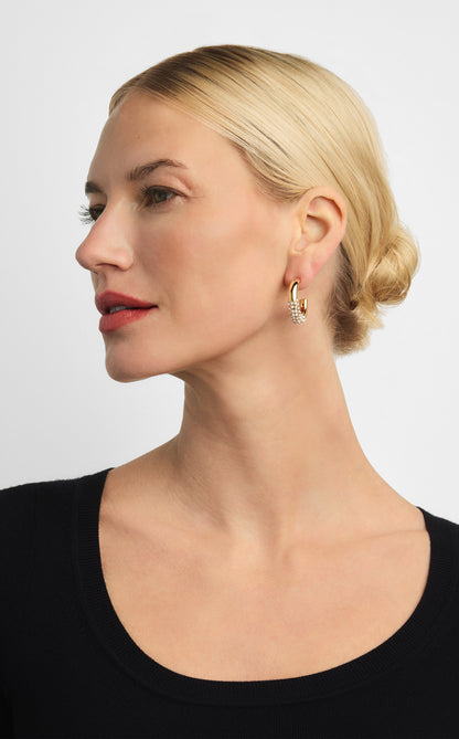 Christina Caruso Pavé Hoop Earrings