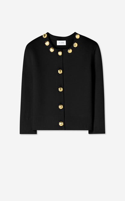Studded Pique Knit Cardigan