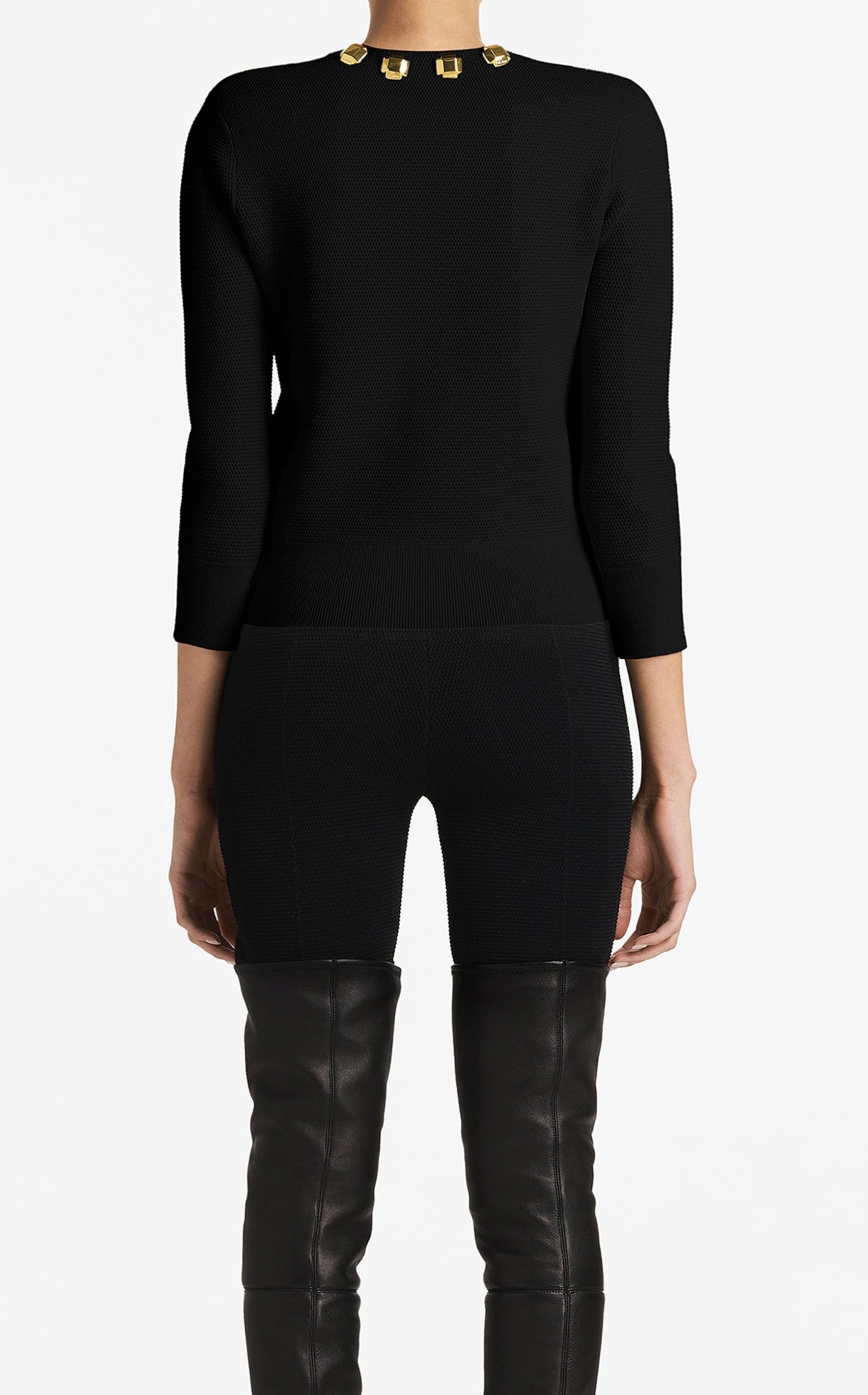 Studded Pique Knit Cardigan