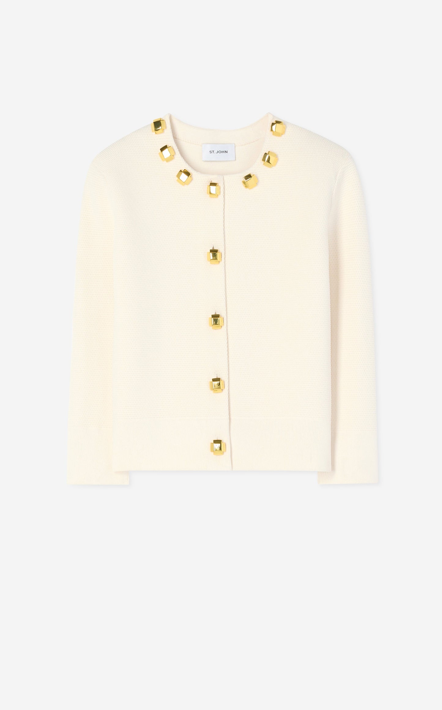 Studded Pique Knit Cardigan