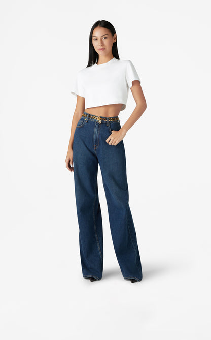 Short Sleeve Jersey Cropped Top