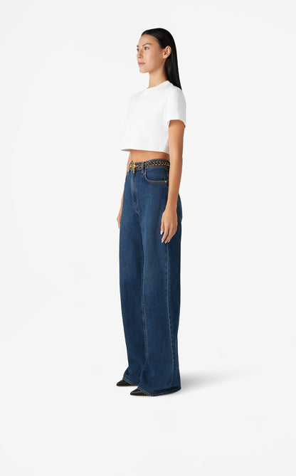 Short Sleeve Jersey Cropped Top